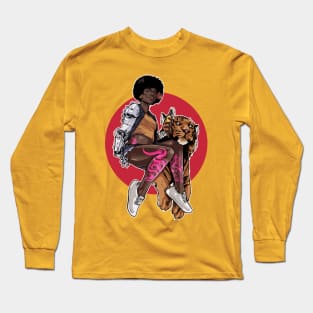 Tiger and a Lady - cyberpunk Long Sleeve T-Shirt